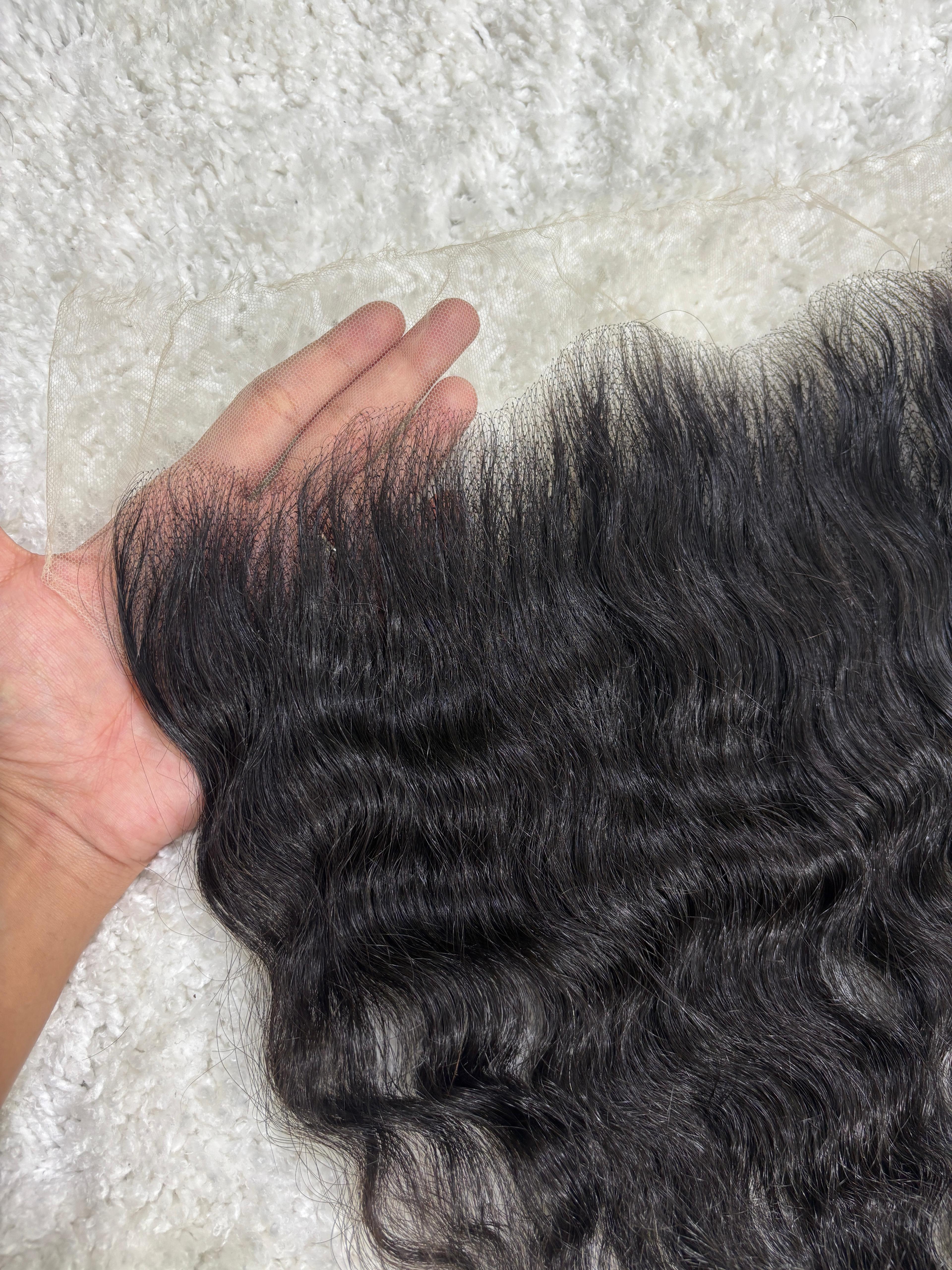 Raw Indian Curly Lace Frontal