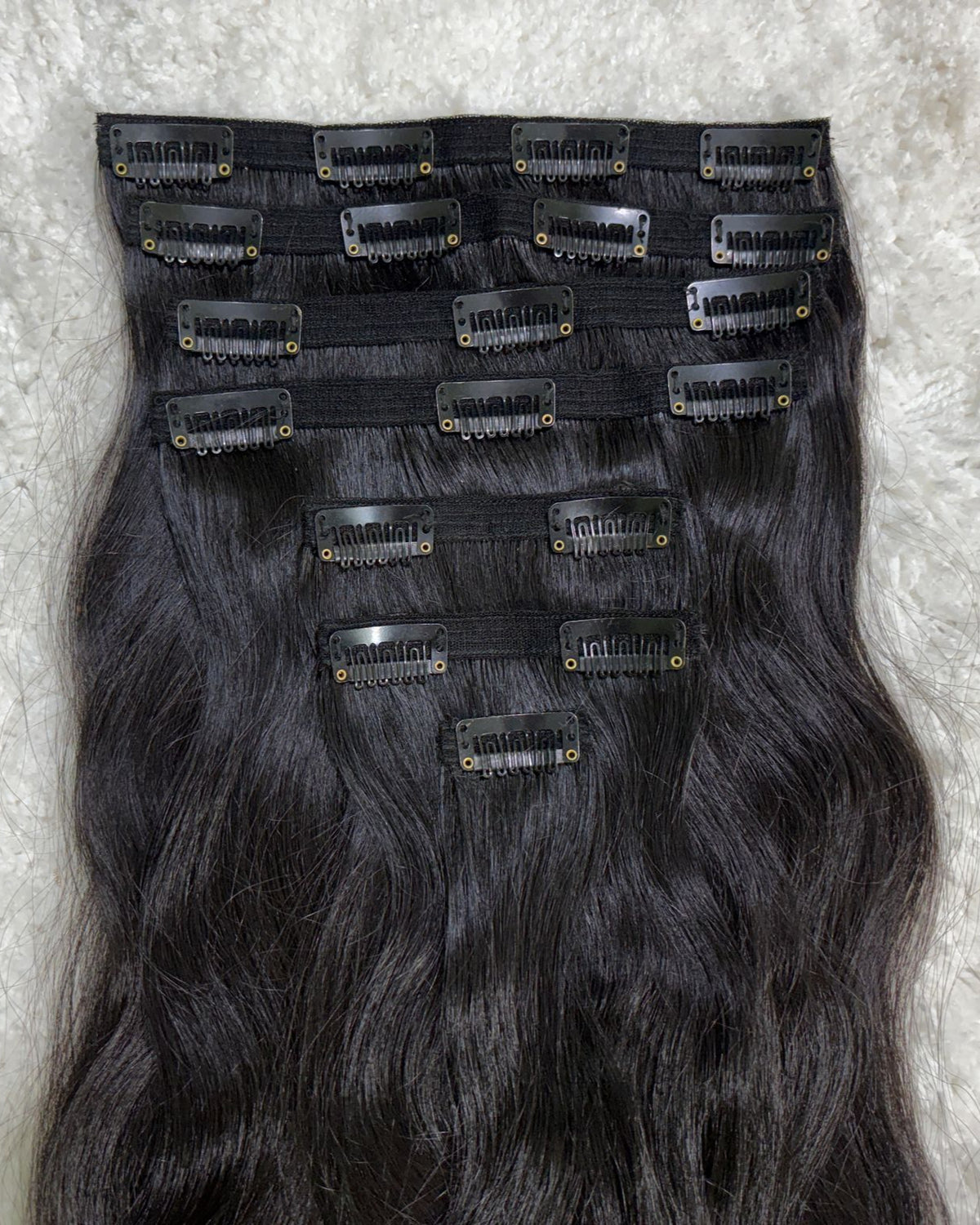 Raw Indian Wavy Clip-In Hair Extensions