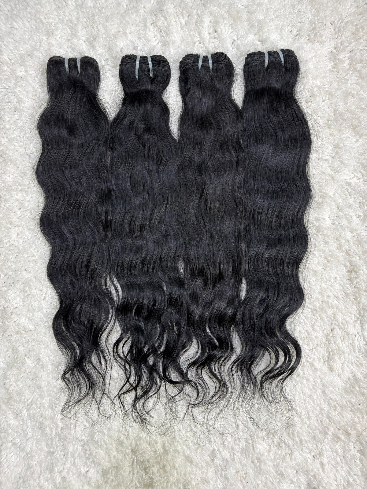 Jet Black Wavy Hair Extensions