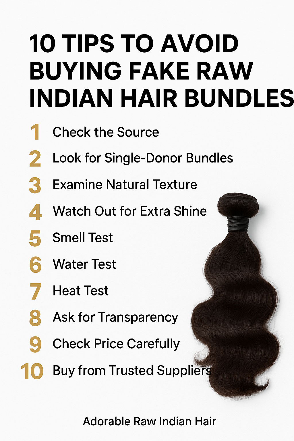 10 Tips to Avoid Buying Fake Raw Indian Hair Bundles