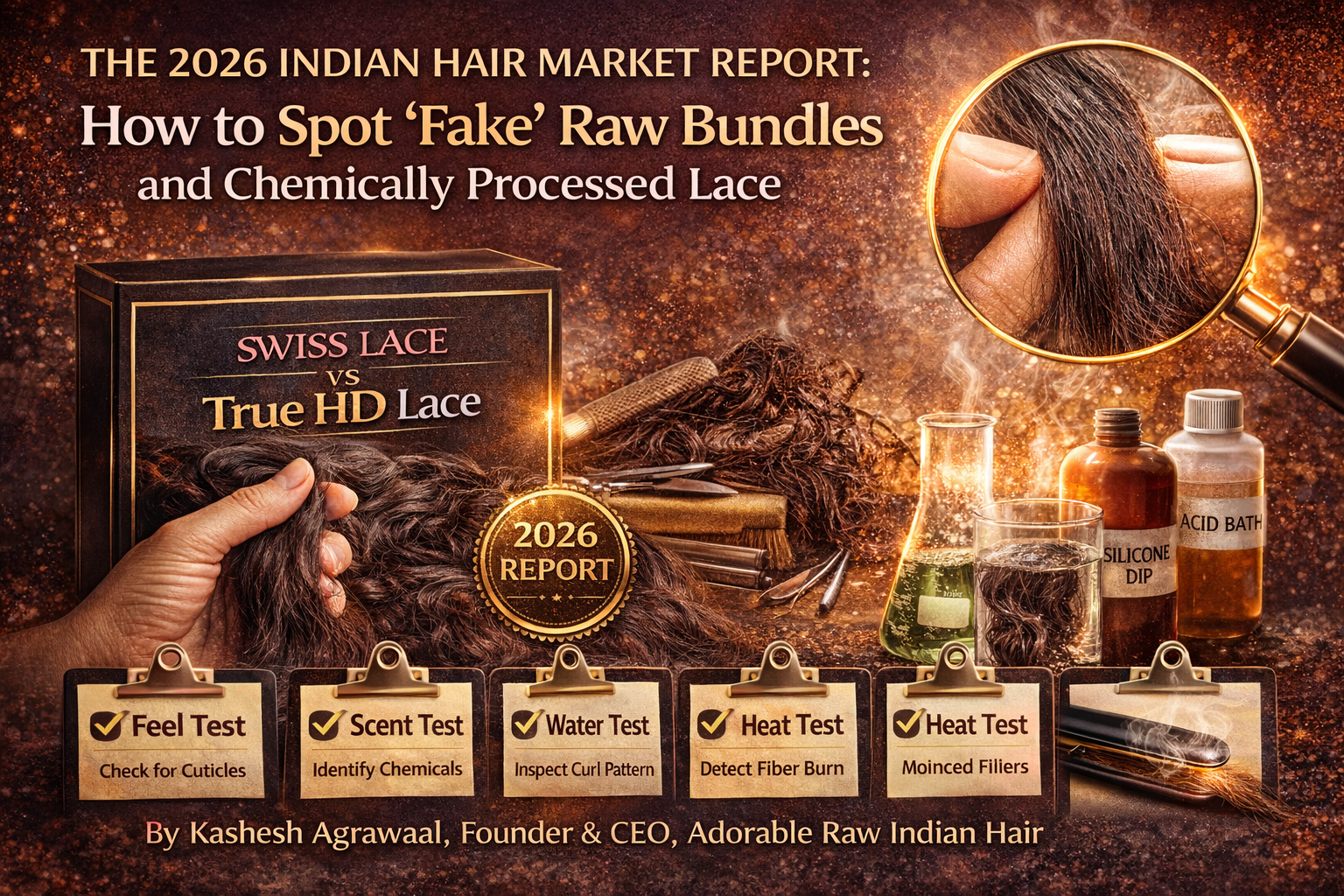 The 2026 Indian Hair Market Report: How to Spot "Fake" Raw Bundles and Chemically Processed Lace