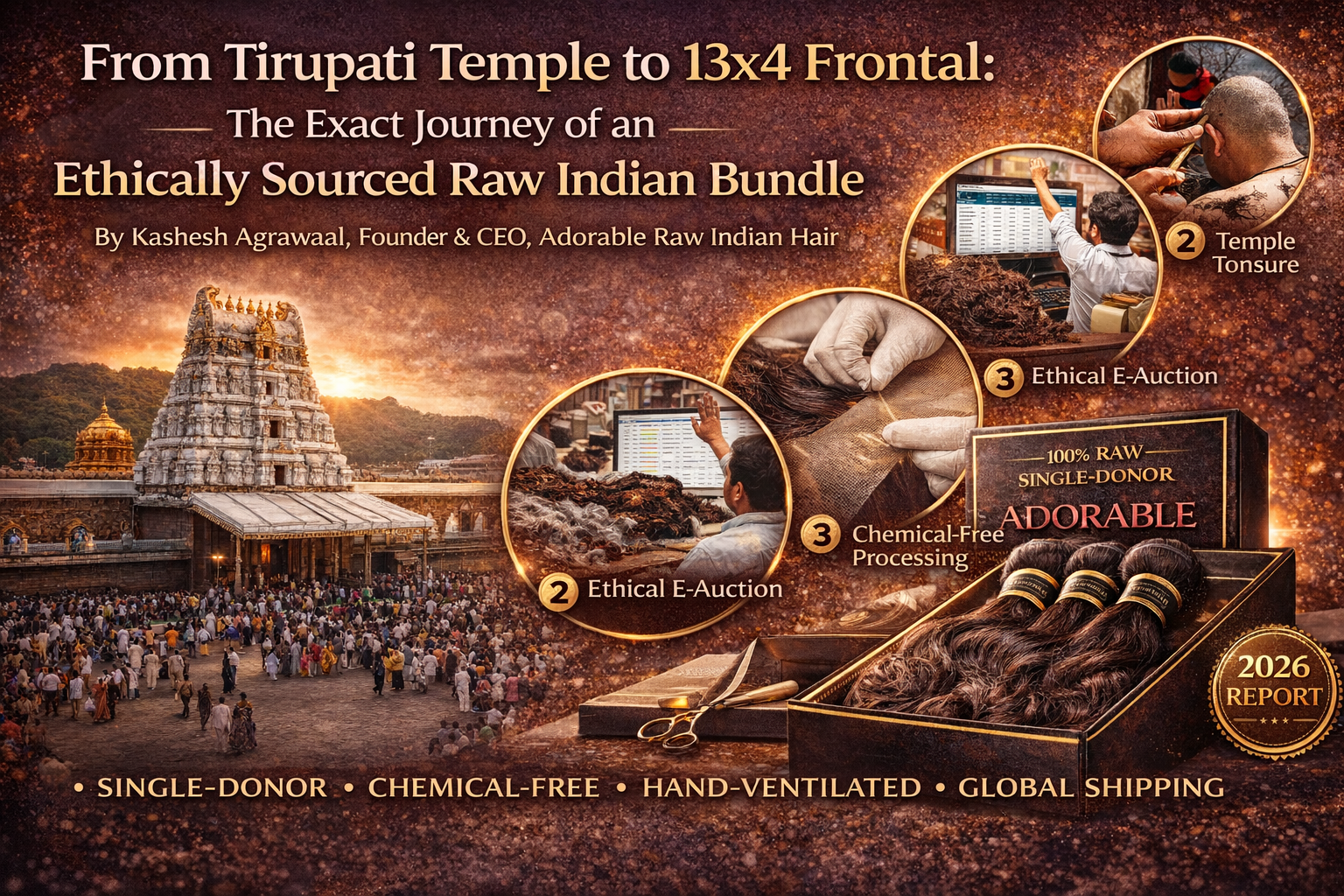 From Tirupati Temple to 13x4 Frontal: The Exact Journey of an Ethically Sourced Raw Indian Bundle