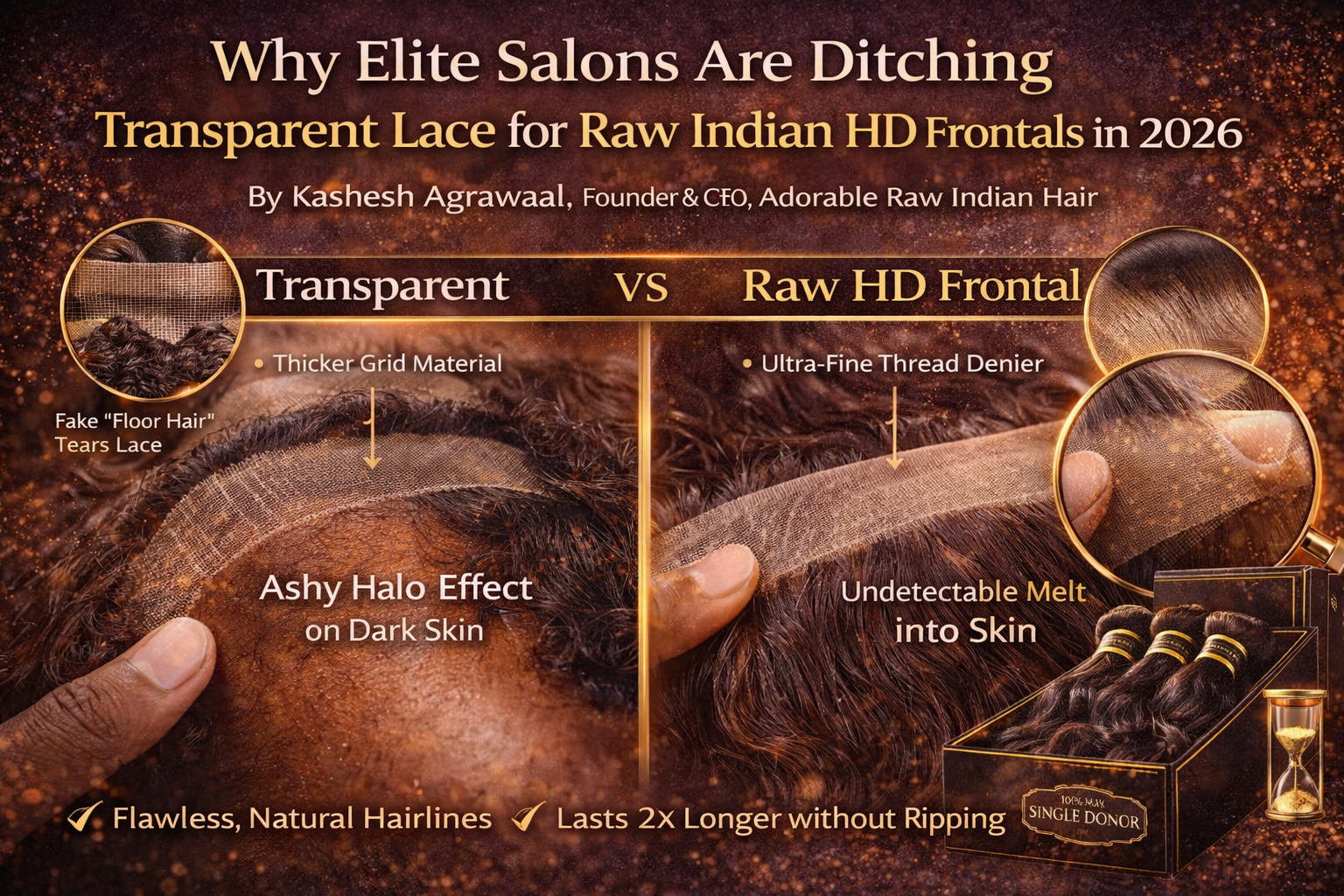 Why Elite Salons Are Ditching Transparent Lace for Raw Indian HD Frontals in 2026