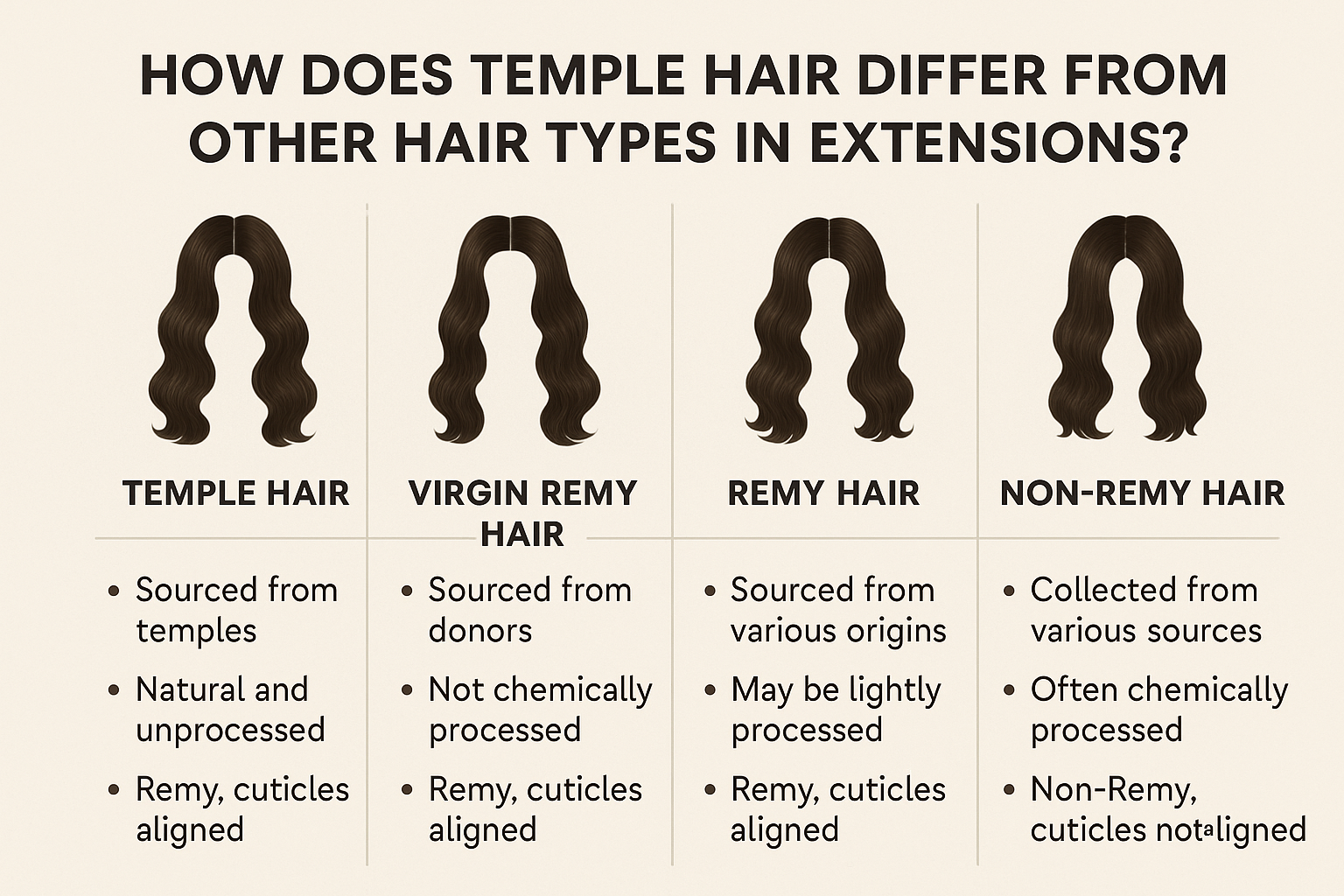 How Does Temple Hair Differ From Other Hair Types in Extensions?
