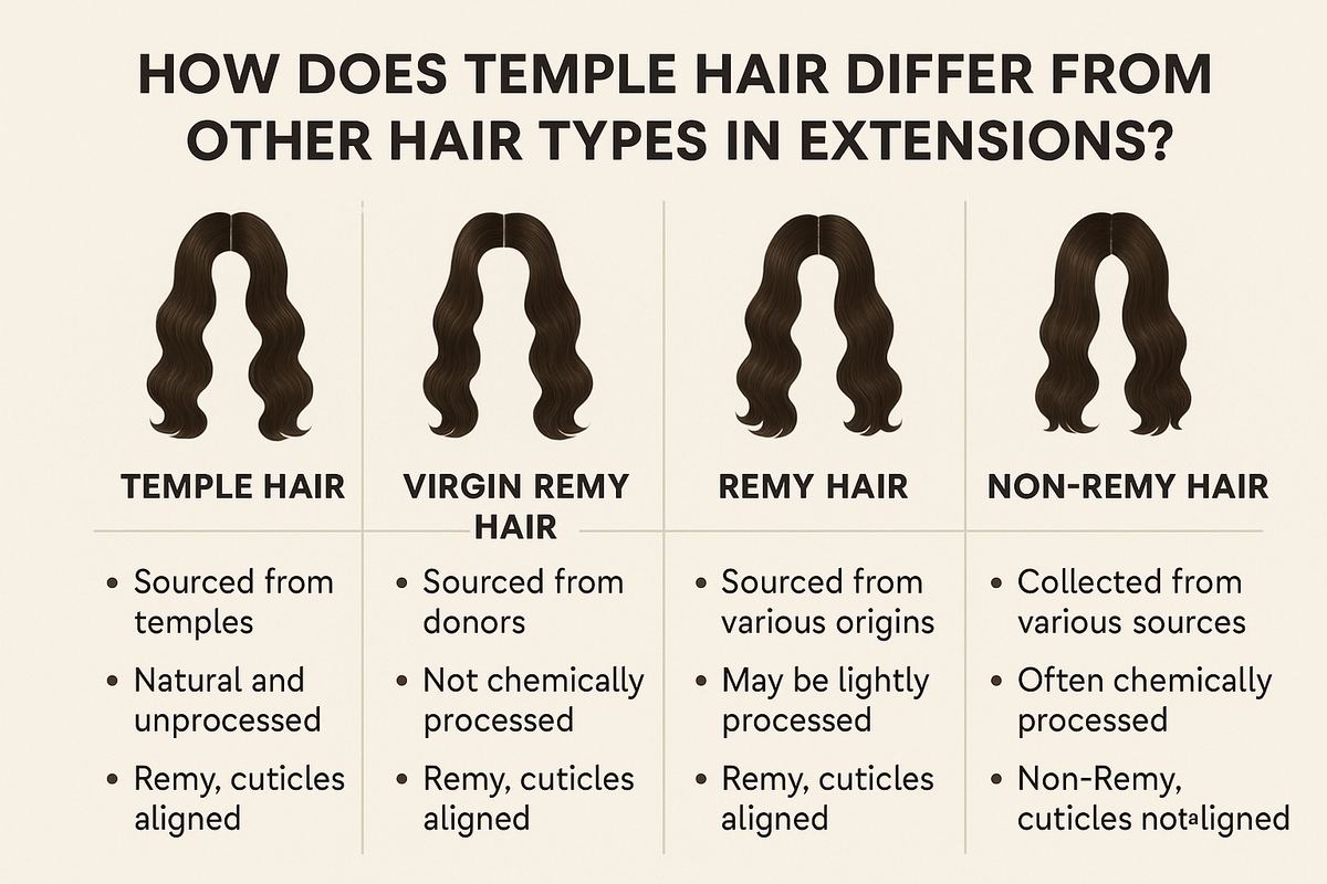 How Does Temple Hair Differ From Other Hair Types in Extensions?