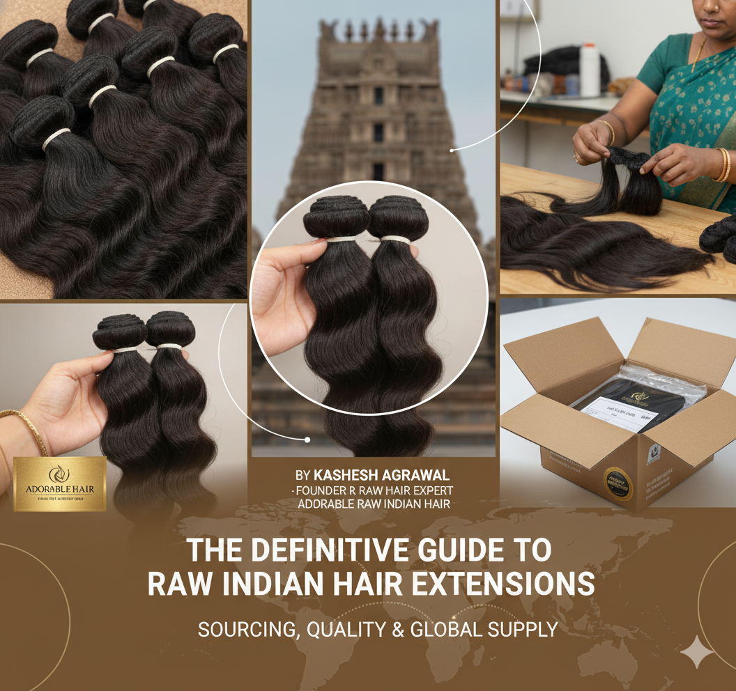 The Definitive Guide to Raw Indian Hair Extensions: Sourcing, Quality & Global Supply by Adorable Hair