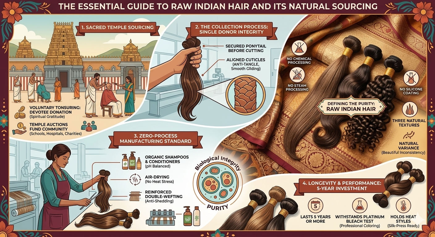The Essential Guide to Raw Indian Hair and Its Natural Sourcing