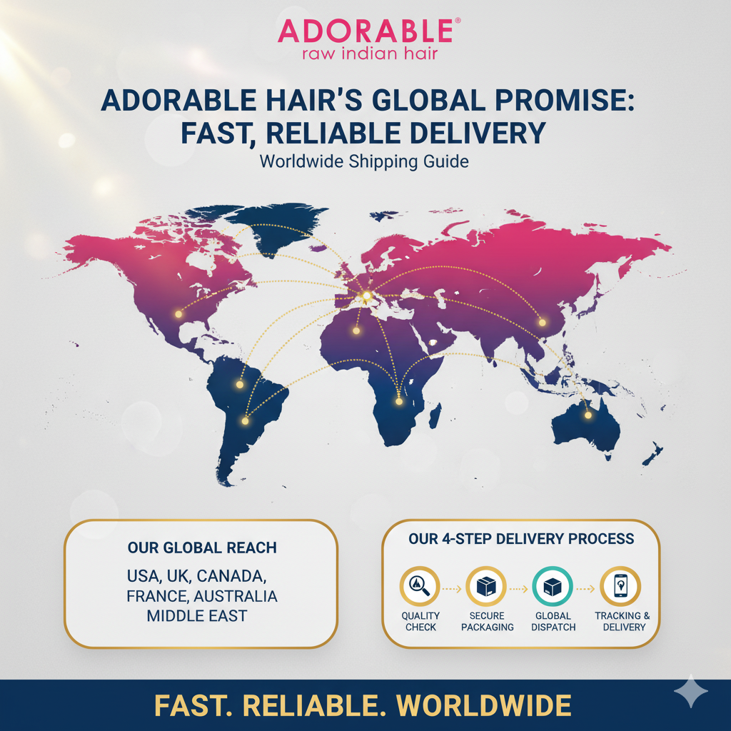 Adorable Hair's Global Promise: Fast, Reliable Raw Indian Hair Delivery to Your Door (Worldwide Shipping Guide)