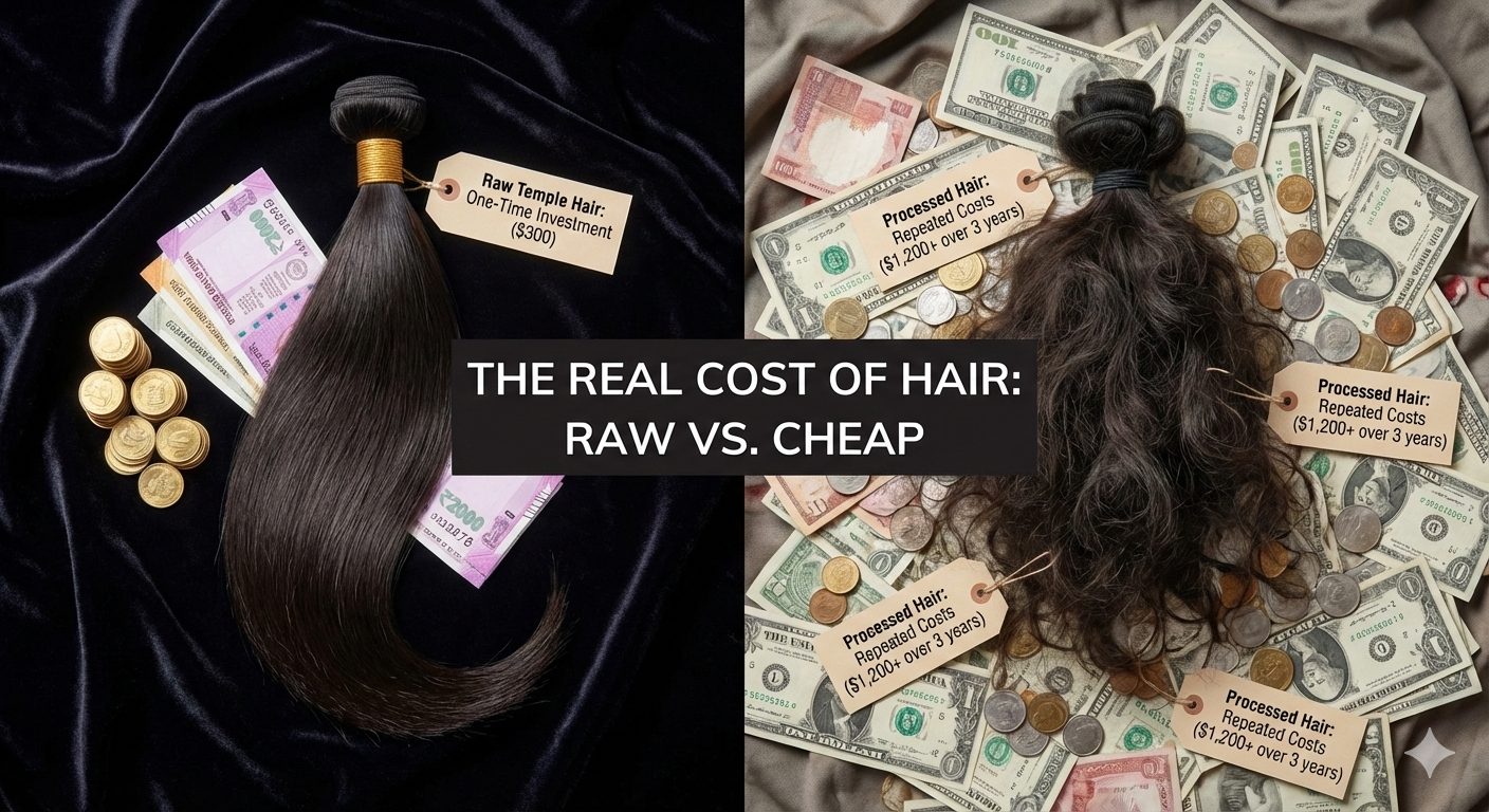 The Real Cost of "Cheap" Hair: Why Investing in Authentic Raw Temple Hair Saves Money Long-Term