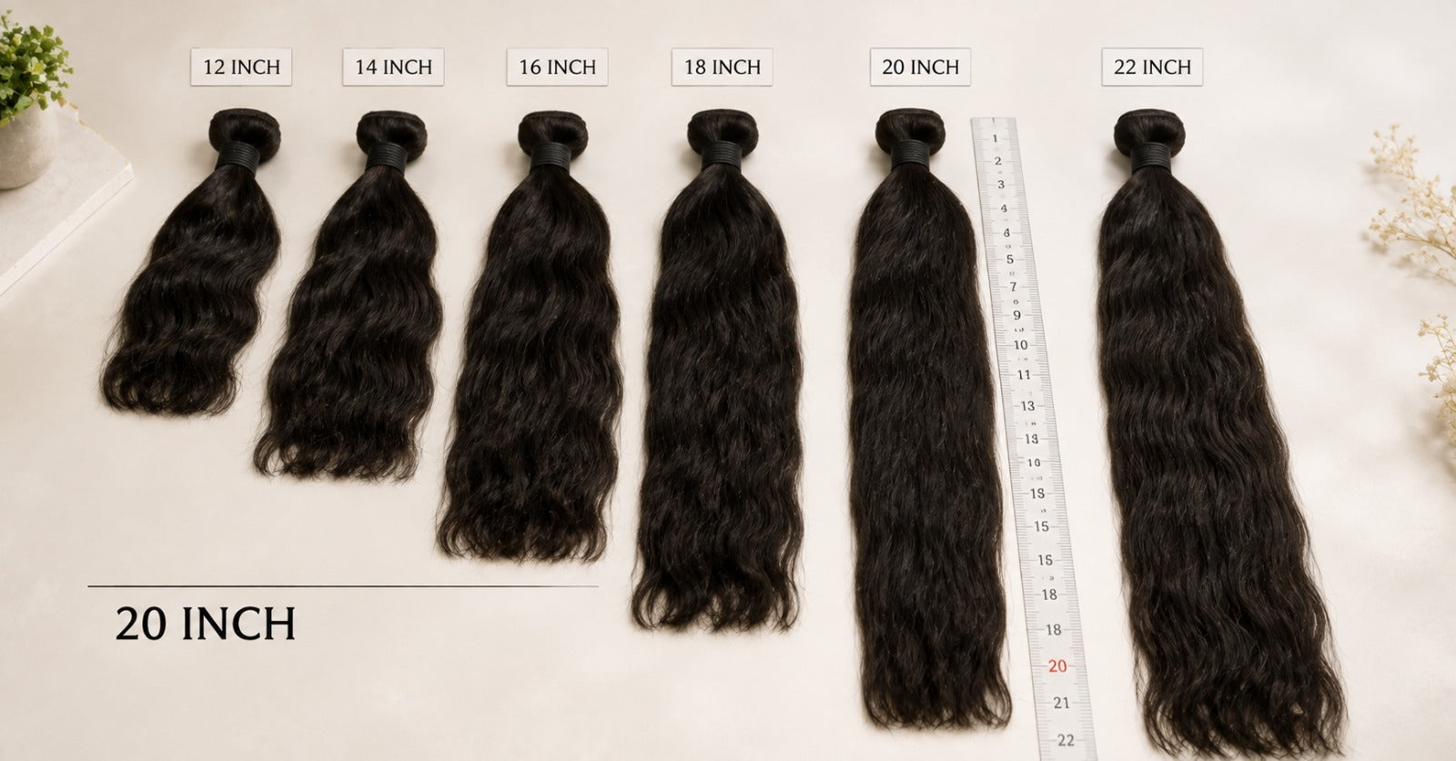 How Long Is 20 Inch Hair Actually? A Raw Indian Hair Length Chart for US Buyers