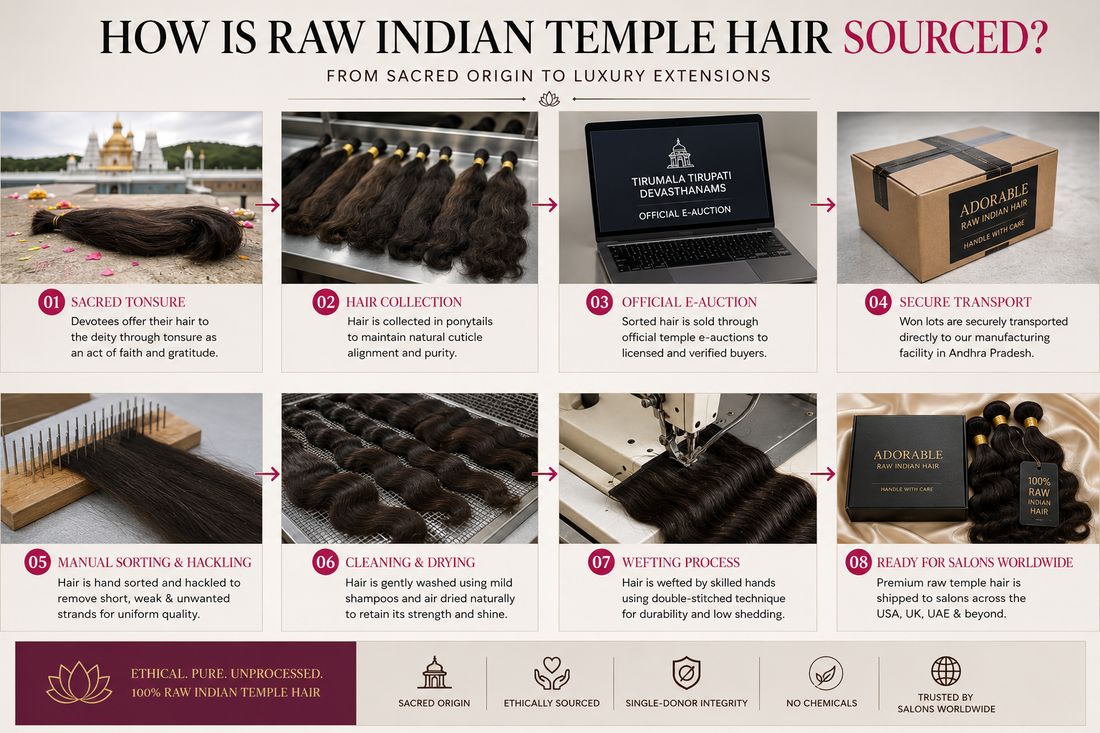 How Is Raw Indian Temple Hair Sourced? A Step by Step Look at the Tonsure Process