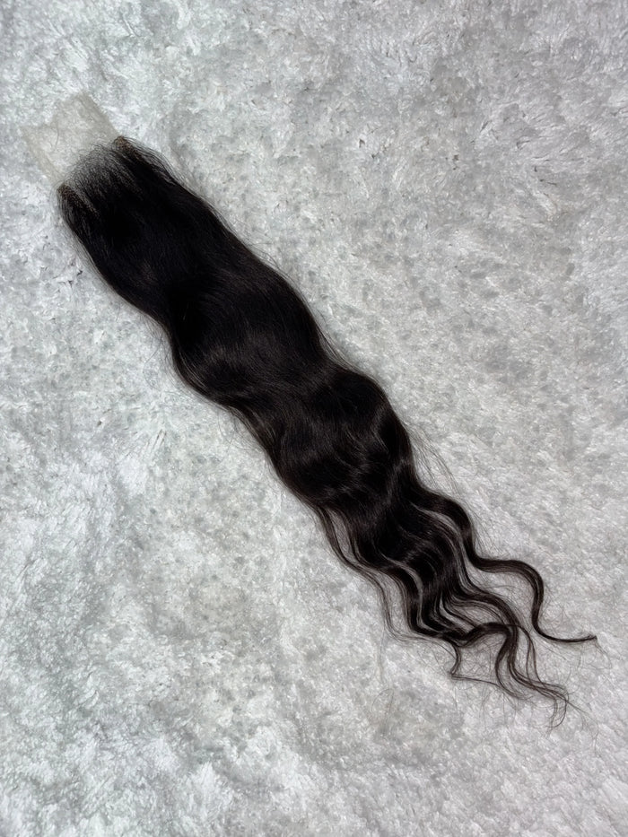 HD lace closure in raw Indian hair