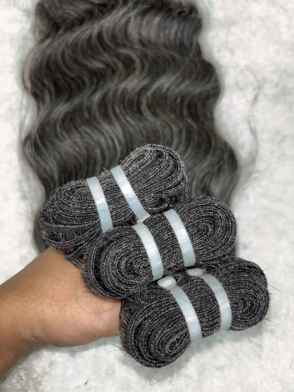 Indian Grey Hair Extensions
