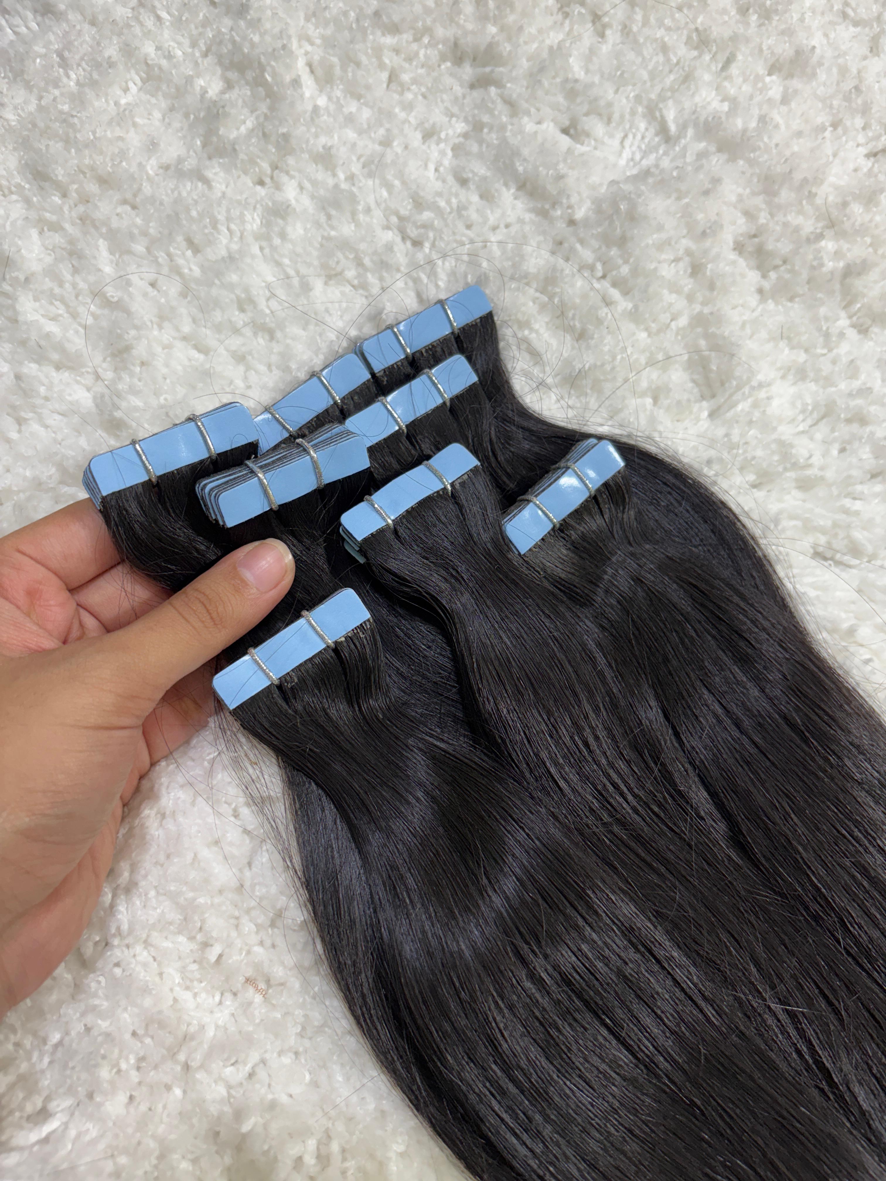 Raw Indian Straight Tape-In Hair Extensions