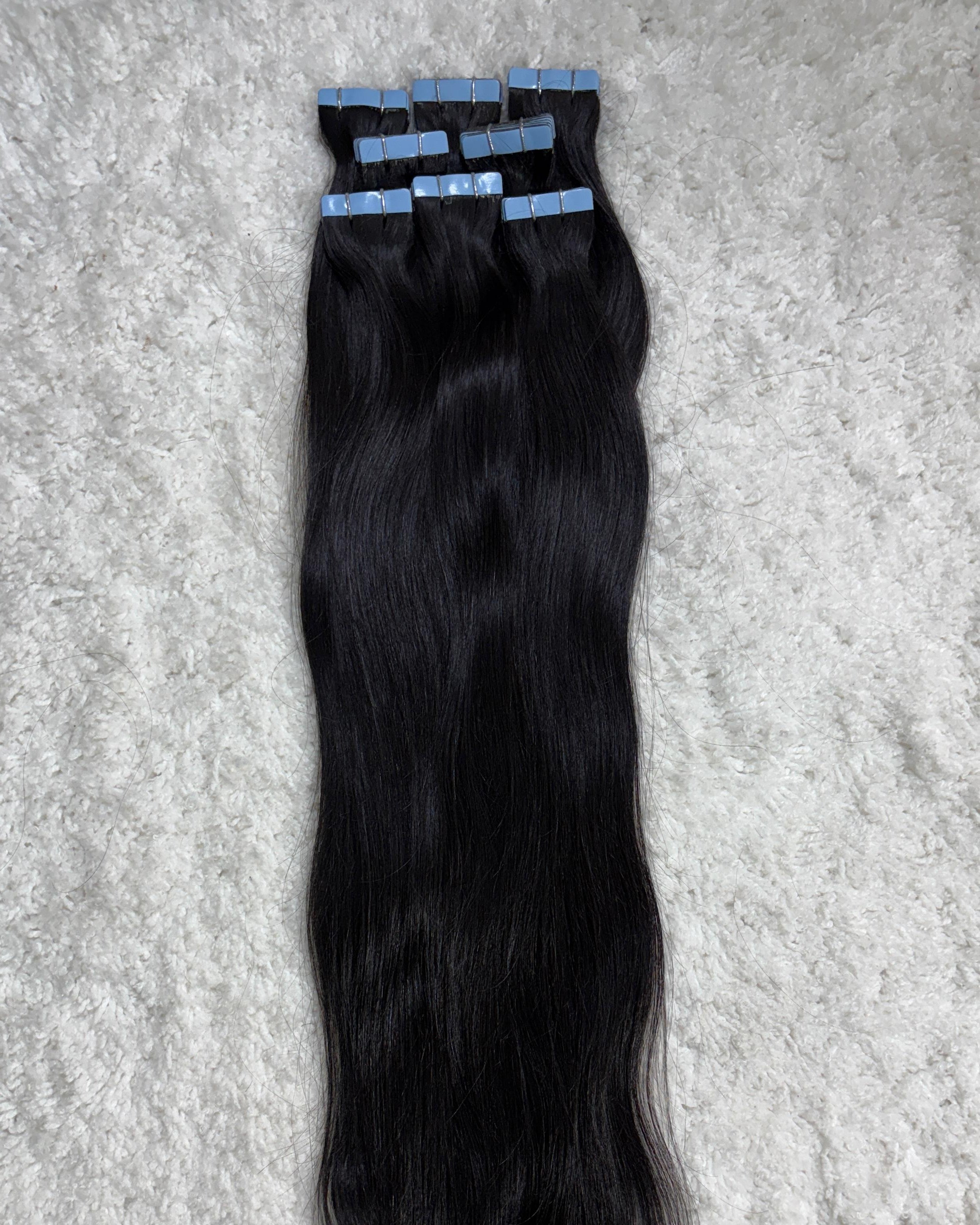 Raw Indian Straight Tape-In Hair Extensions