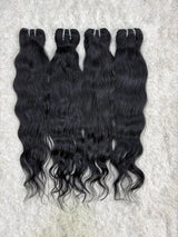 Jet Black Wavy Hair Extensions