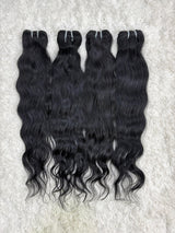 Jet Black Wavy Hair Extensions