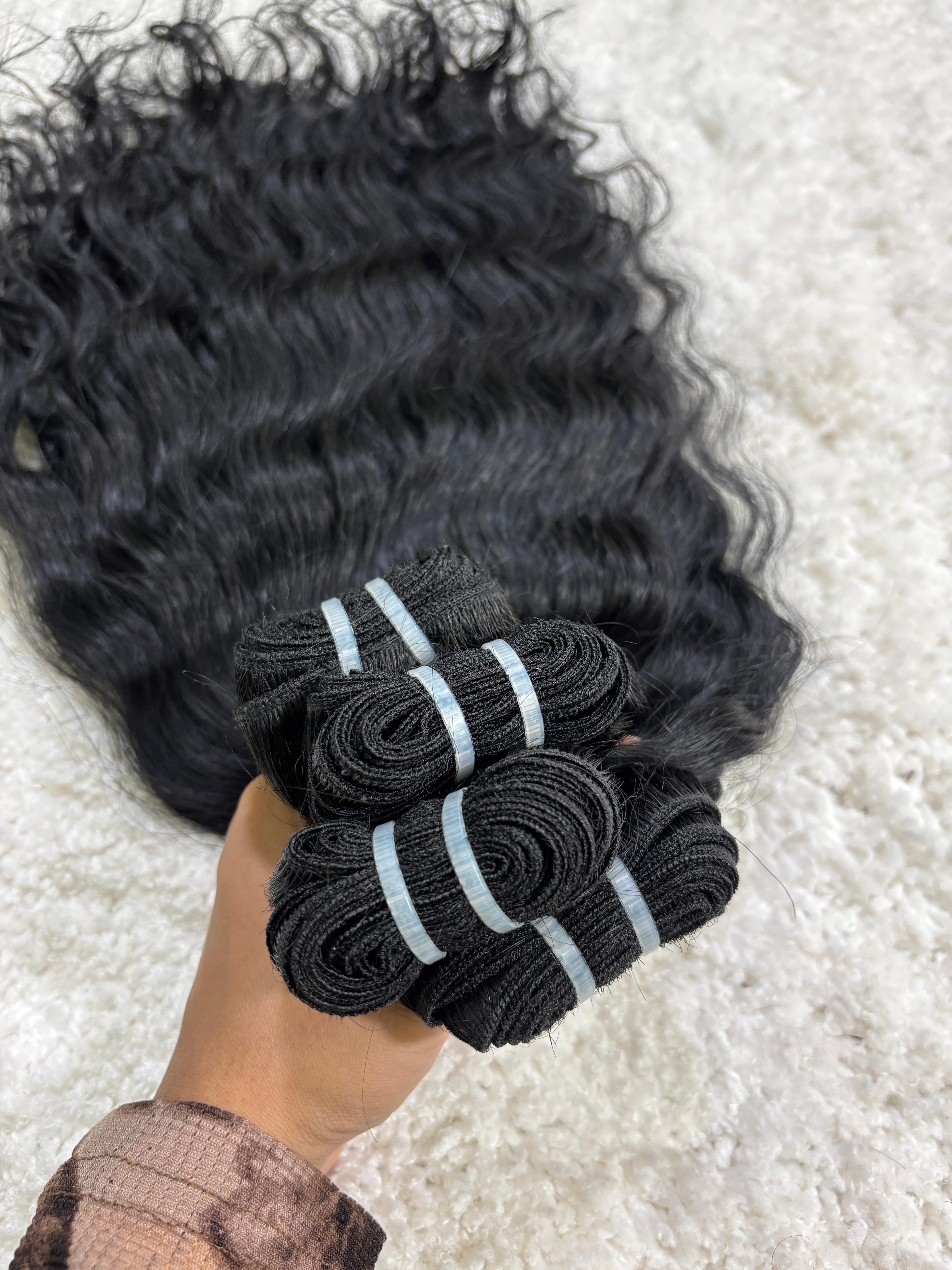 Jet Black Curly Hair Extensions