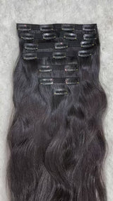 Raw Indian Wavy Clip-In Hair Extensions